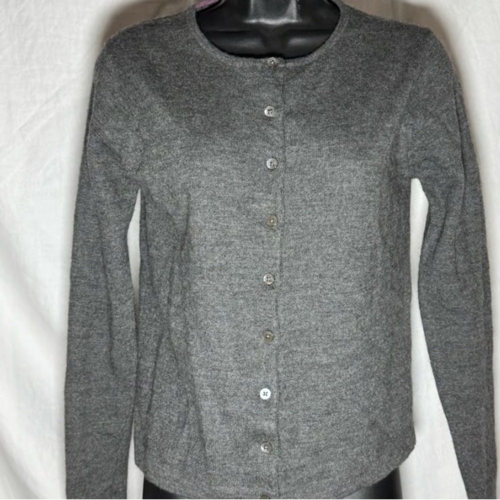 Elegant Charcoal Cardigan Sweater